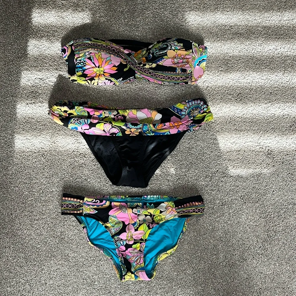 Trina Turk swimsuit 3 pieces set size 4 - Picture 1 of 8